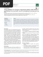 Triage Guidelines For Emergency Department Patients With COVID-19