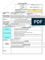 Daily Lesson Plan: Fill in The Table With Friends' Birthday Month