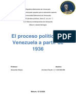 El Proceso Político de Venezuela A Partir de 1936