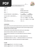 Statistics Measures of Position Worksheet 1