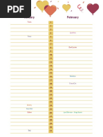 BSK Birthday Calendar