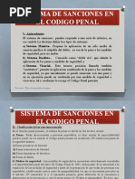 Sistema de Sanciones en El Codigo Penal