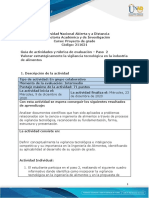 Guía de Actividades y Rúbrica de Evaluación - Unidad 1 - Paso 2 - Valorar Estratégicamente La Vigilancia Tecnológica en La Industria de Alimentos