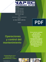 Operaciones y Control Del Mantenimiento