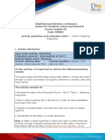 Activity Guide and Evaluation Rubric - Unit 2 - Task 4 - Oral Production