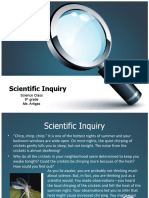 Scientific Inquiry: Science Class 8 Grade Ms. Artigas