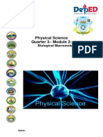 Physical Science Quarter 3 - Module 2:: Biological Macromolecules