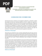 Guidelines For Contributors - International Journal of Disaster Risk Management (IJDRM) - ISSN 2620-2662 (Printed) - 2620-2786 (Electronic)