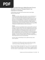 Debating Global Warming in Media Discussion Forums: Strategies Enacted by "Persistent Deniers" and Implications For Schooling