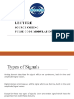 Source Coding Pulse Code Modulation (PCM)