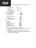 Answers On Quiz On Cash and Cash Equivalents - Quiz 1 On Prelim Term Period