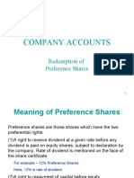 Redemption of Preference Shares