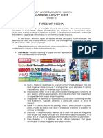 Types of Media: Media and Information Literacy Week 5