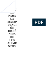 Manipulacion de Alimentos