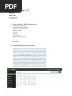 Assignment - 2: Dbms Lab Sneha Sana CSE/18088/399