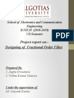 School of Electronics and Communication Engineering B.TECH (2018-2019) VII Semester