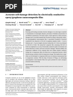 Accurate Self-Damage Detection by Electrically Conductive Epoxy/graphene Nanocomposite Film