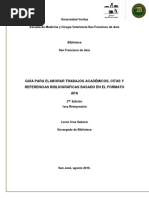 Guía para Elaborar Citas y Referencias Basado en El Formato Apa3