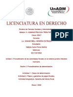 Licenciatura en Derecho: Sesión 3. Procedimientos de Determinación