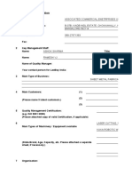 PPAP Check Sheet