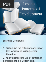 Lesson 4 Patterns of Development