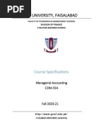 (BBA) Managerial Accounting GCUF