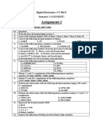 Assignment-1: Digital Electronics: CT 304-N Semester: 3 (CE/CSE/IT)