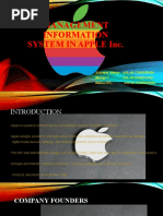 Management Information System in Apple Inc