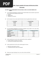 SITHCCC008 - Prepare Vegetable, Fruit, Eggs and Farinaceous Dishes Worksheets