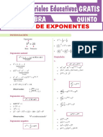 Leyes de Exponentes para Quinto Grado de Secundaria