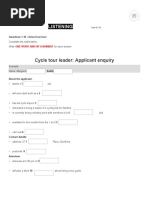 Student Cycle Tour Leader C12 Test 8