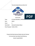 Makalah Materi 2 (Sejarah Penyebaran Islam Di Kawasan Islam Arab)