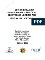 A Study On Retailing Mobile Phone Credits by Electronic Loading and Its Implications