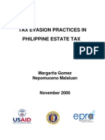 Tax Evasion Practices in Philippine Estate Tax