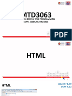 Database Driven Web Programming SEM 1 SESSION 2020/2021