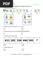 Superworksheet::Worksheet Number:18: 1 - What Will Come in Place of "?"