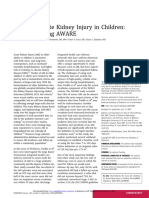 Acute Kidney Injury in Children: Being AWARE