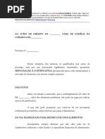 Impugnacao A Justificativa Execucao Alimentos