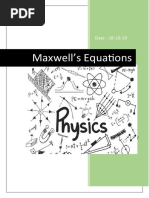 Maxwell's Equations: Date:-16-10-19