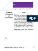 Mothers's Knowledge and Behavior of Anemia Prevention in Children: Application of Pender's Health Promotion Model