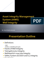 Asset Integrity Management System (AIMS) Well Integrity