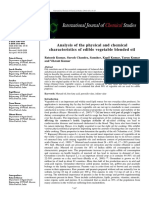 Analysis of The Physical and Chemical Characteristics of Edible Vegetable Blended Oil