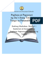 Pagbasa at Pagsusuri NG Ibat Ibang Teksto... Week2