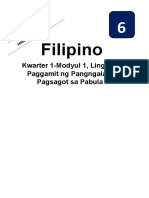 Fil 6 - Q1 - Mod1 - Paggamit NG Pangngalan, Pagsagot Sa Pabula - Version3