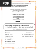 Conception Et Réalisation D'un Progiciel Gestion Prestation Et Sa Mise en Mode SaaS Cas D'étude Entreprise