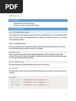 LAB 13 Arrays Ii: 13.1 Objectives