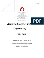 Advanced Topic in Software Engineering: Title: CMMI