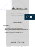 Compiler Construction: Chapter # 2 - Lexical Analysis Instructor: Ms. Raazia Sosan