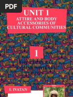 Unit 1: Attire and Body Accessories of Cultural Communities