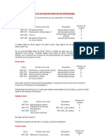 Recomendaciones para El Primer Ciclo de Antropología